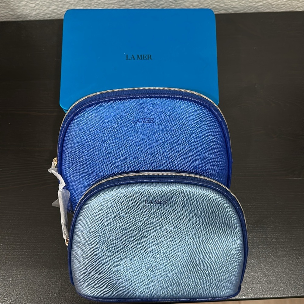 La Mer Vibrant Blue Pouch Set (3)